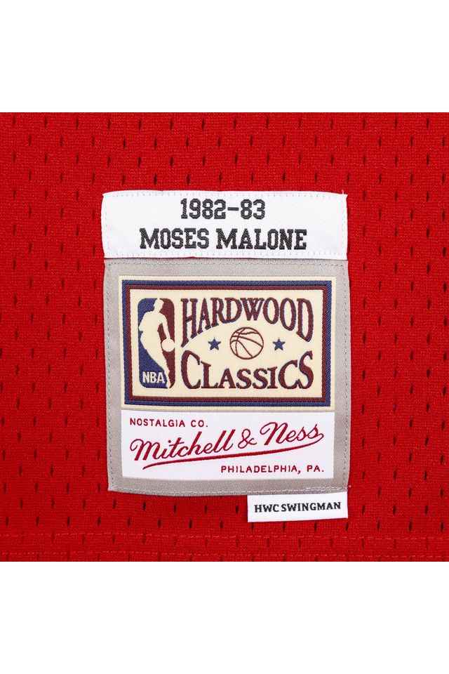 Regata-Mitchell---Ness-Swingman-Jersey-Philadelphia-76ers-1982-83-Moses-Malone-Vermelha