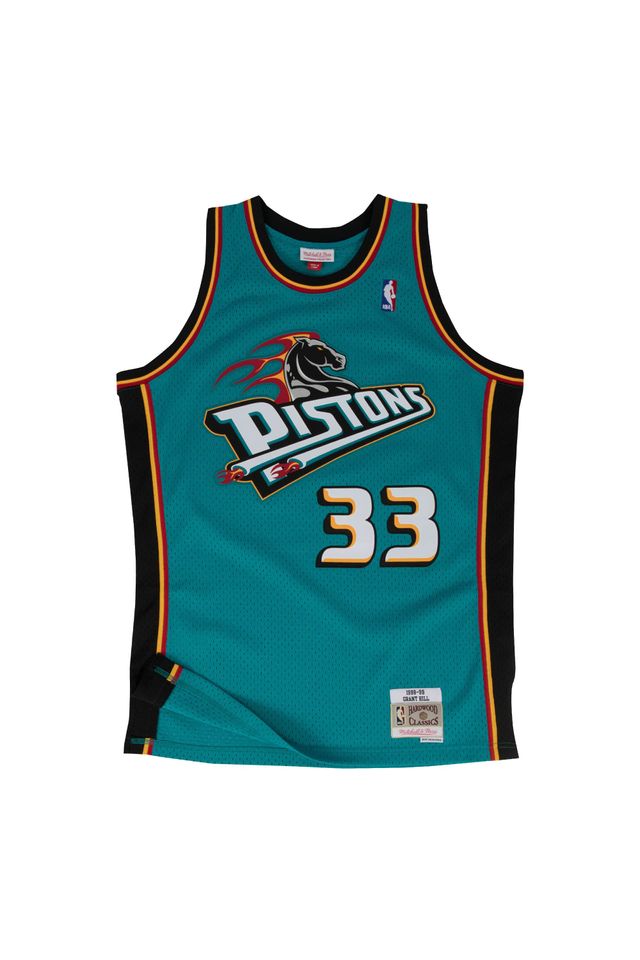 Regata-Mitchell---Ness-Road-Swingman-Jersey-Detroit-Pistons-1998-99-Grant-Hill-Verde Regata-Mitchell---Ness-Road-Swingman-Jersey-Detroit-Pistons-1998-99-Grant-Hill-Verde