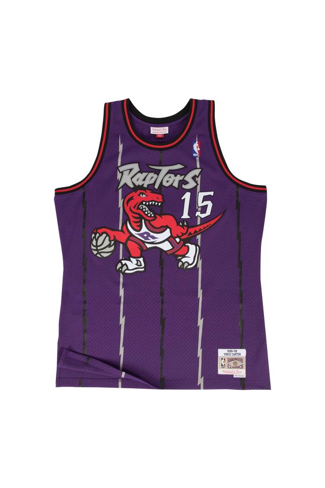 Regata-Mitchell---Ness-Road-Swingman-Jersey-Toronto-Raptors-1998-99-Vince-Carter-Roxa