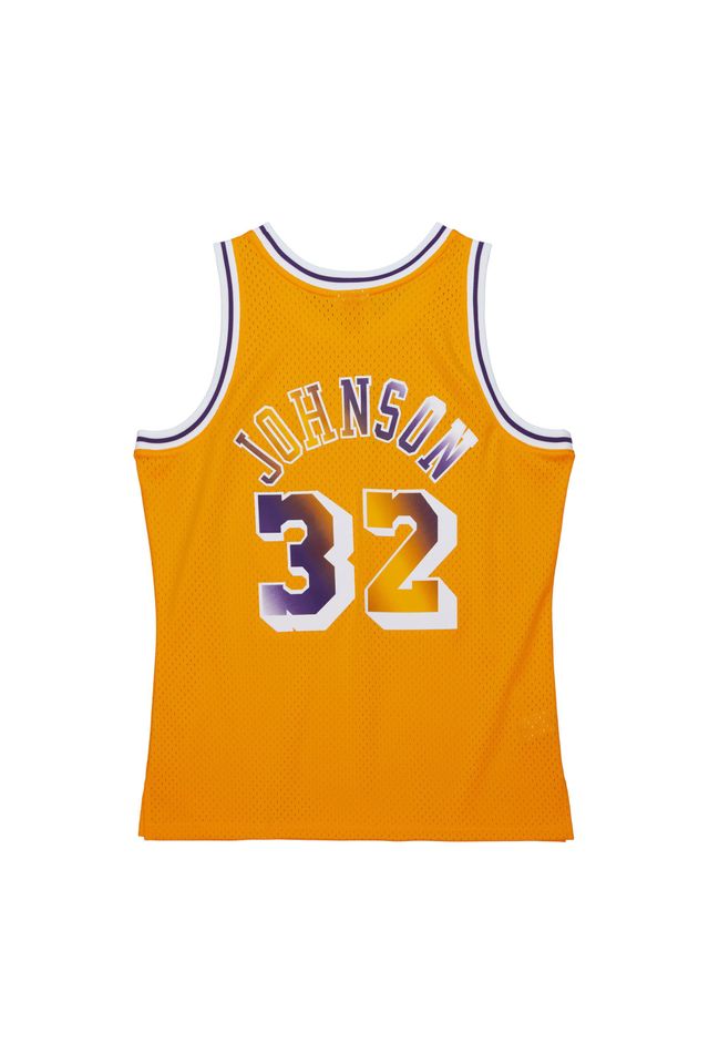 Regata-Mitchell---Ness-Big-Face-7-0-Swingman-Jersey-Los-Angeles-Lakers-1984-85-Magic-Johnson-Amarela