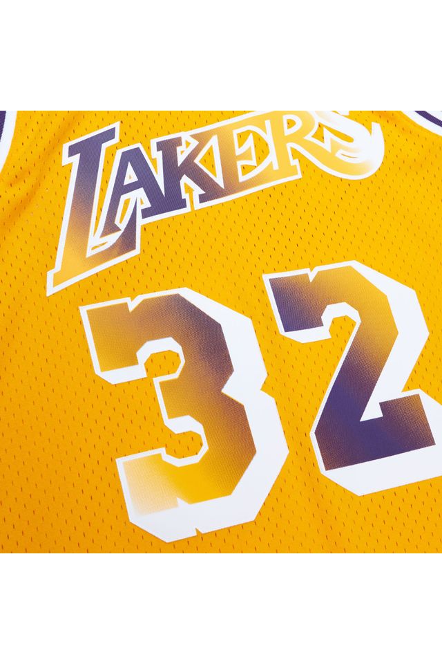Regata-Mitchell---Ness-Big-Face-7-0-Swingman-Jersey-Los-Angeles-Lakers-1984-85-Magic-Johnson-Amarela