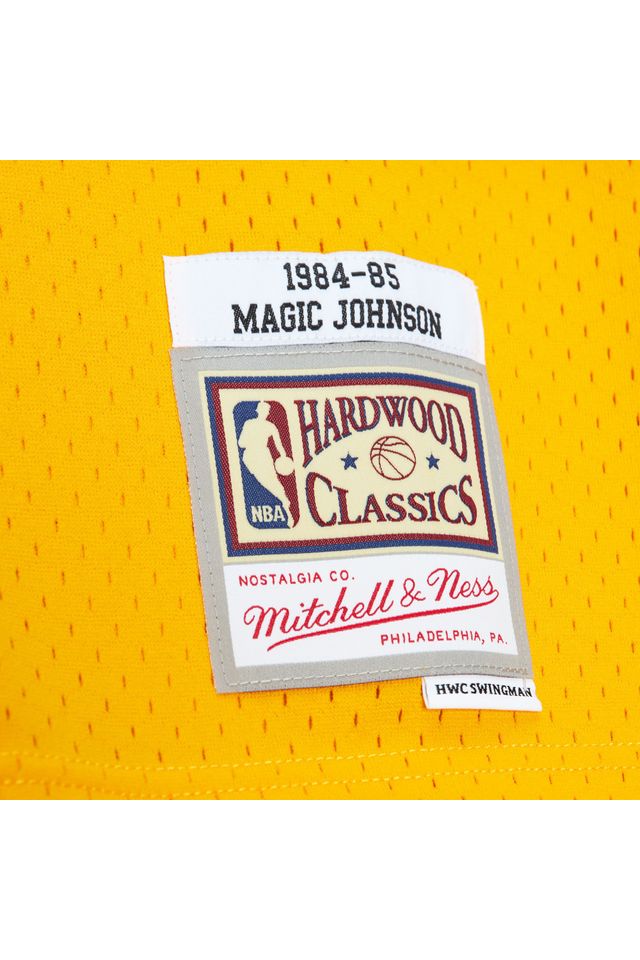 Regata-Mitchell---Ness-Big-Face-7-0-Swingman-Jersey-Los-Angeles-Lakers-1984-85-Magic-Johnson-Amarela