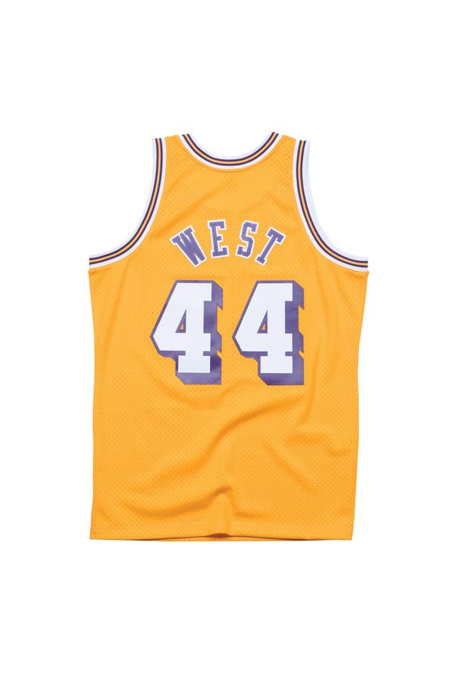 Regata-Mitchell---Ness-Swingman-Jersey-Los-Angeles-Lakers-1971-72-Jerry-West-Amarela