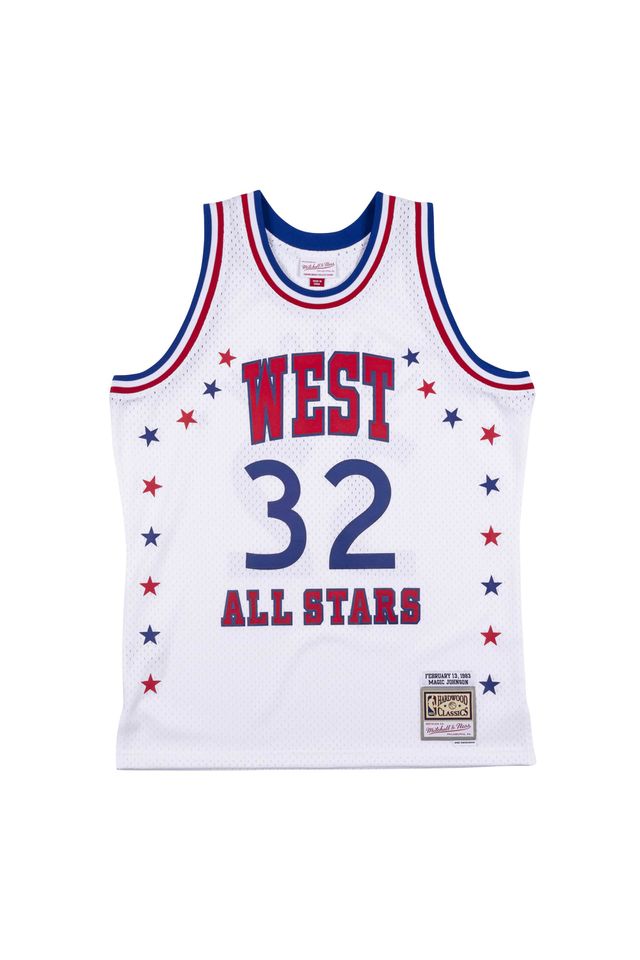 Regata-Mitchell---Ness-All-Star-West-Swingman-Jersey-1983-Magic-Johnson-Branca Regata-Mitchell---Ness-All-Star-West-Swingman-Jersey-1983-Magic-Johnson-Branca
