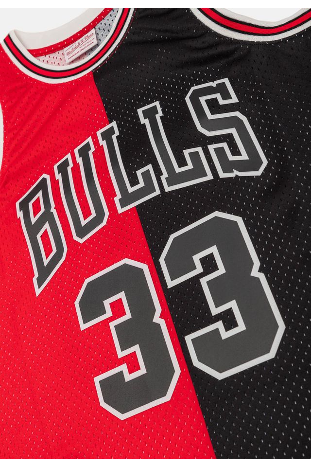 Regata-Mitchell---Ness-Split-Swingman-Jersey-Chicago-Bulls-1997-98-Scottie-Pippen-Preta