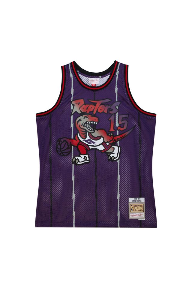 Regata-Mitchell---Ness-Big-Face-7-0-Swingman-Jersey-Toronto-Raptors-1998-99-Vince-Carter-Roxa Regata-Mitchell---Ness-Big-Face-7-0-Swingman-Jersey-Toronto-Raptors-1998-99-Vince-Carter-Roxa