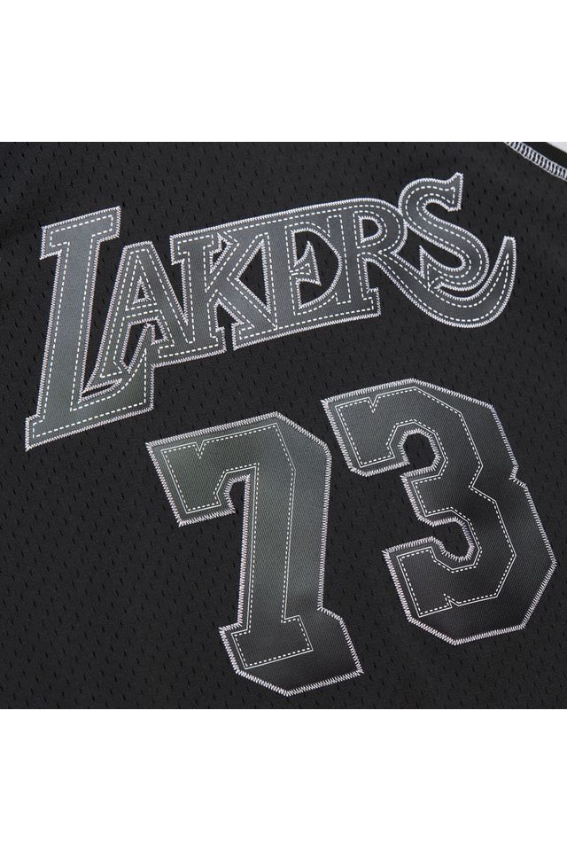 Regata-Mitchell---Ness-Contrast-2K-Swingman-Jersey-Lakers-1998-99-Dennis-Rodman-Preta