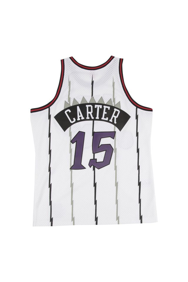 Regata-Mitchell---Ness-Home-Swingman-Jersey-Toronto-Raptors-1998-99-Vince-Carter-Branca