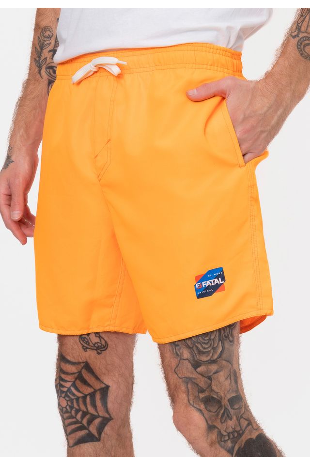 Shorts-Fatal-Com-Elastico-Laranja
