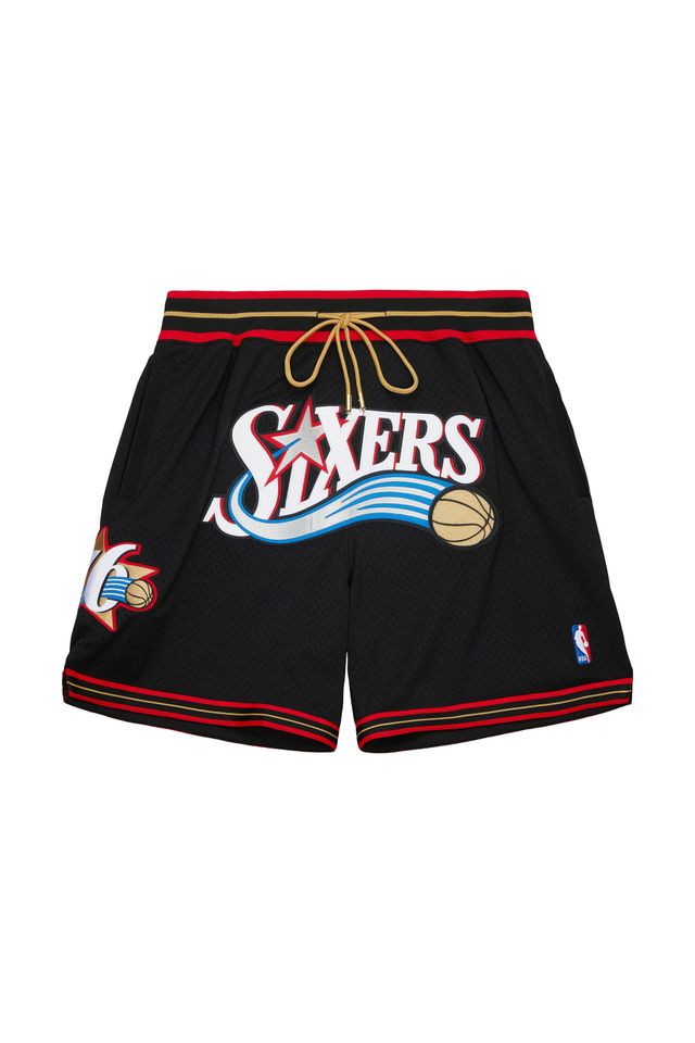 Shorts-Mitchell---Ness-Just-Don-7-Inch-Philadelphia-76ers-Preto Shorts-Mitchell---Ness-Just-Don-7-Inch-Philadelphia-76ers-Preto
