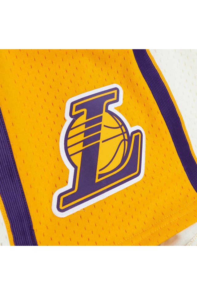 Shorts-Mitchell---Ness-Cream-Swingman-Los-Angeles-Lakers-2009-Branco