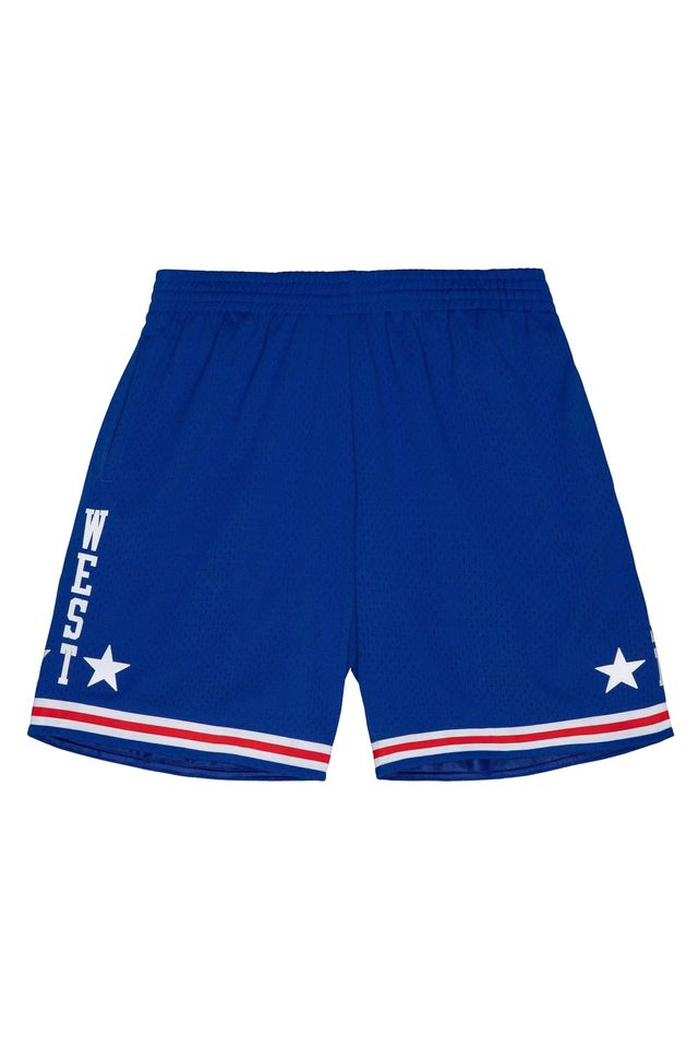 Shorts-Mitchell---Ness-Swingman-All-Star-West-1985-86-Azul-Royal Shorts-Mitchell---Ness-Swingman-All-Star-West-1985-86-Azul-Royal