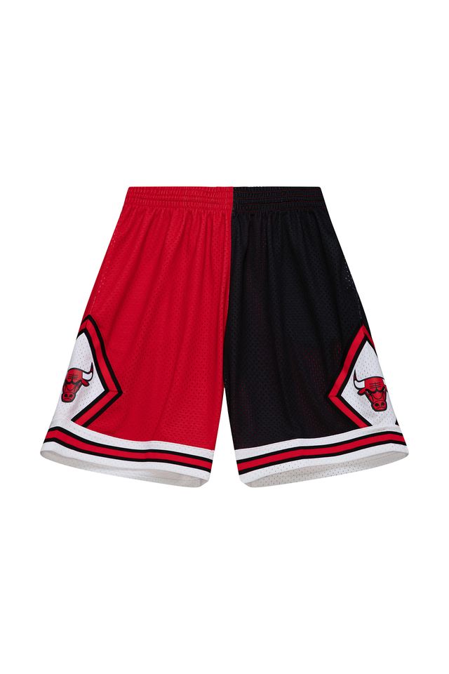Shorts-Mitchell---Ness-Split-Swingman-Chicago-Bulls-Preto Shorts-Mitchell---Ness-Split-Swingman-Chicago-Bulls-Preto