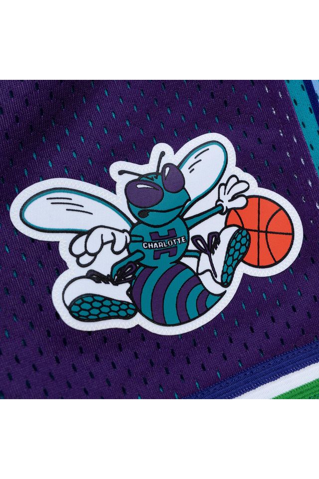 Shorts-Mitchell---Ness-Split-Swingman-Charlotte-Hornets-Azul-Teal