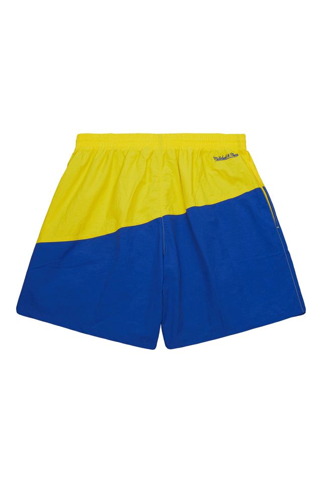 Shorts-Mitchell---Ness-Nylon-Utility-Golden-State-Warriors-Azul-Royal-e-Amarelo