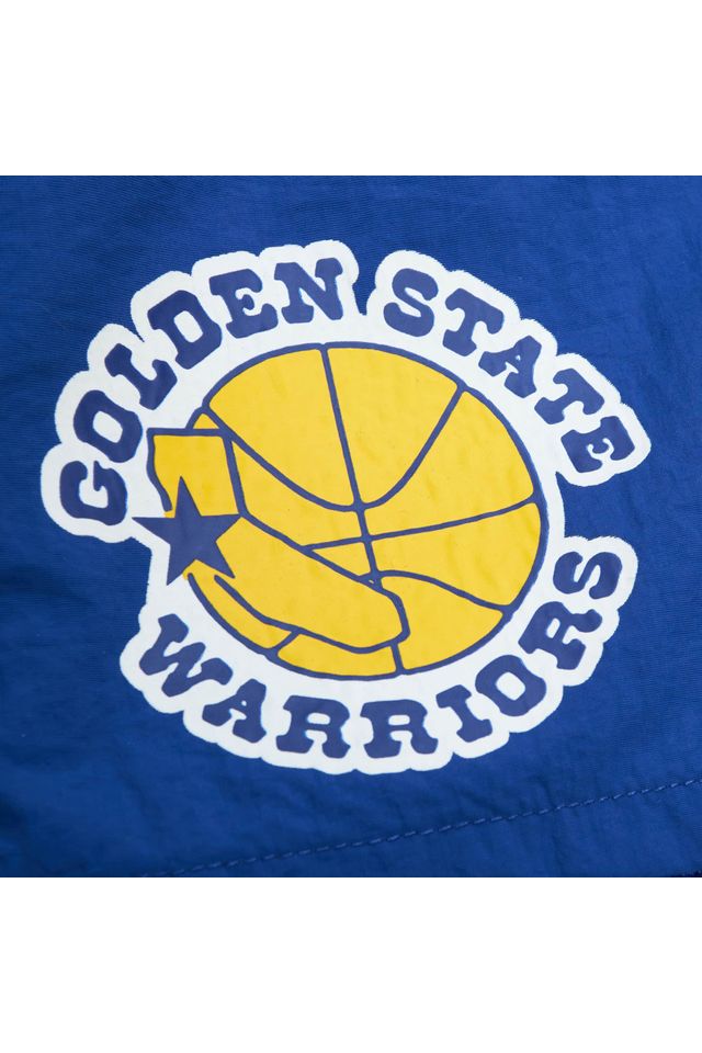 Shorts-Mitchell---Ness-Nylon-Utility-Golden-State-Warriors-Azul-Royal-e-Amarelo