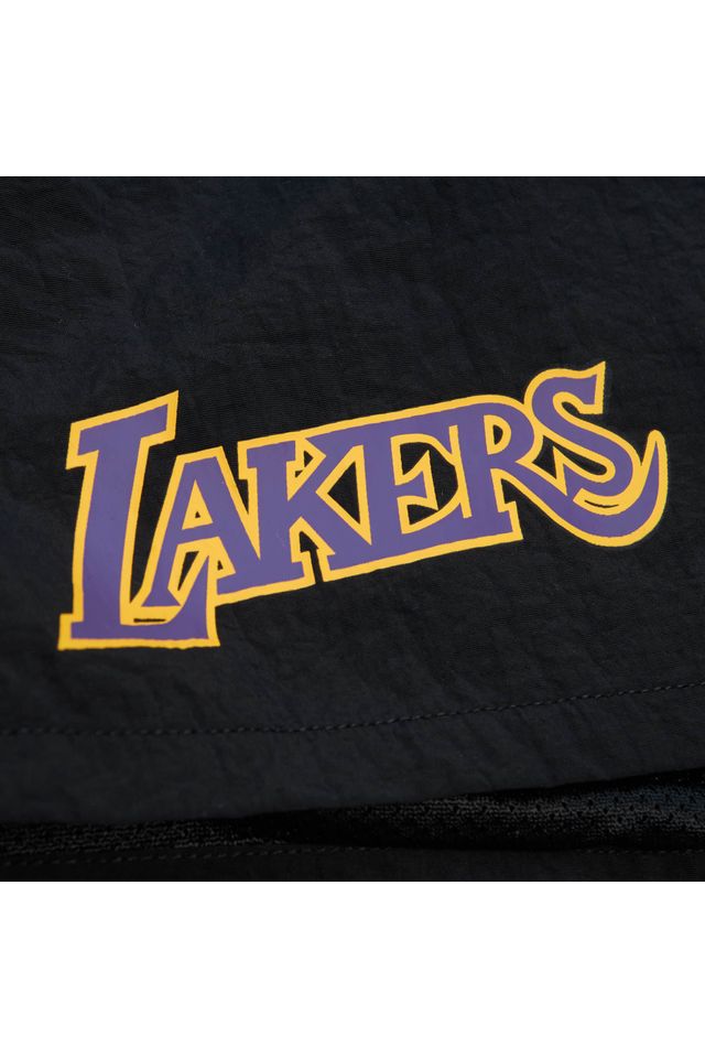Shorts-Mitchell---Ness-Nylon-Utility-Los-Angeles-Lakers-Preto-e-Roxo