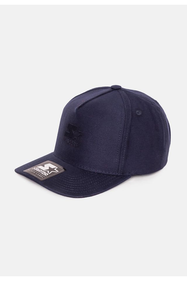 Bone-Starter-Snapback-Aba-Curva-Label-Azul-Marinho