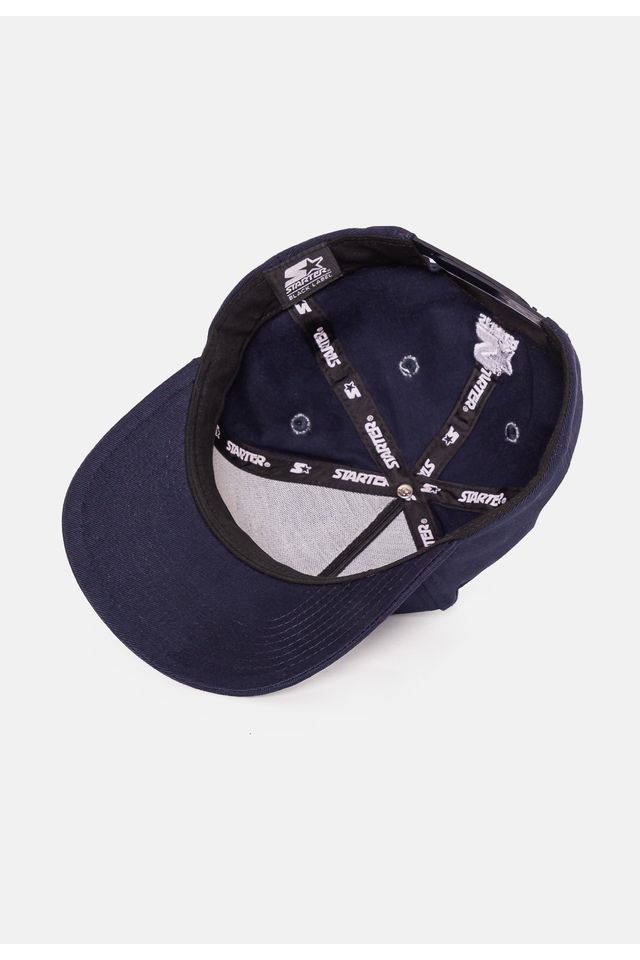 Bone-Starter-Snapback-Aba-Curva-Label-Azul-Marinho