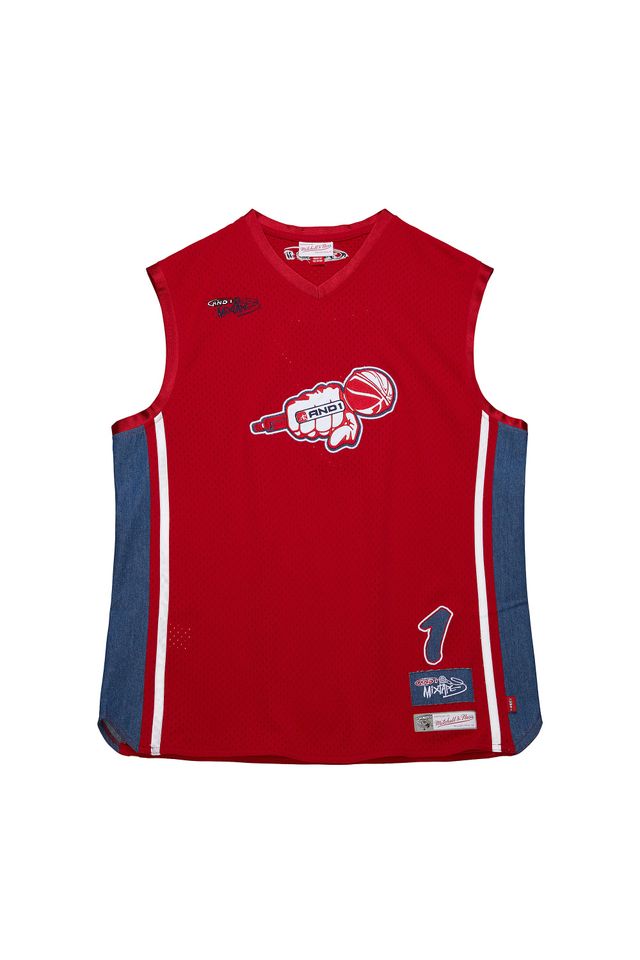 Regata-Mitchell---Ness-Jersey-Collab-And1-Mixtape-Vermelha Regata-Mitchell---Ness-Jersey-Collab-And1-Mixtape-Vermelha