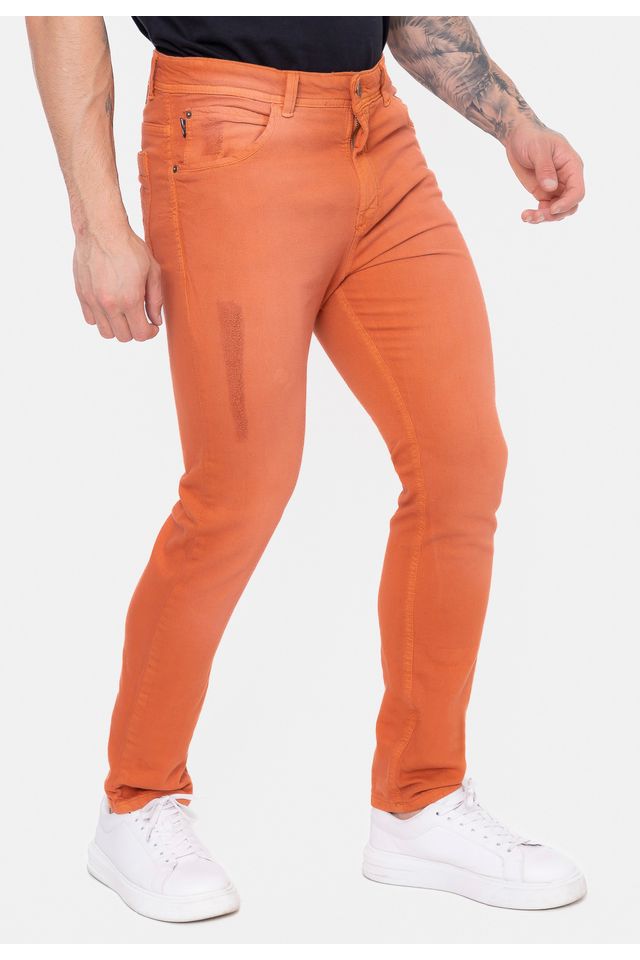 Calca-Jeans-Onbongo-Color-Slim-Laranja