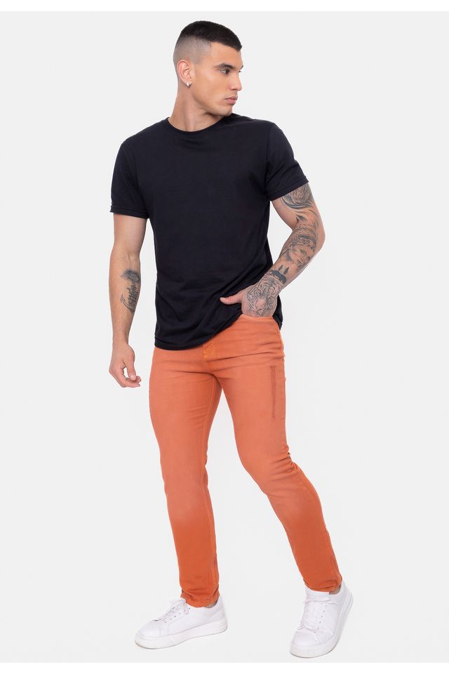 Calca-Jeans-Onbongo-Color-Slim-Laranja