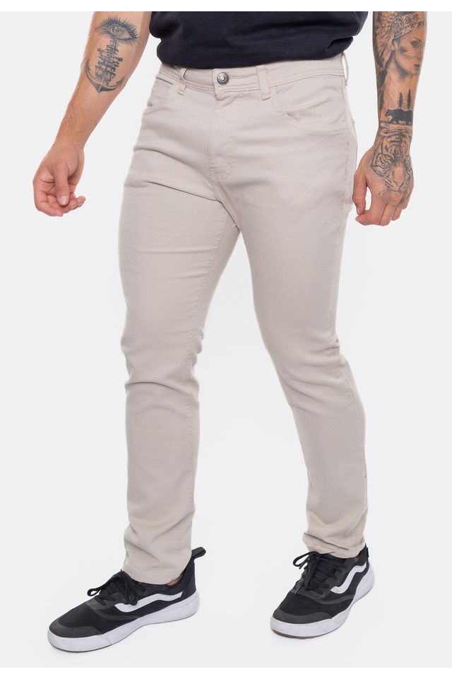 Calca-Jeans-Onbongo-Color-Slim-Areia