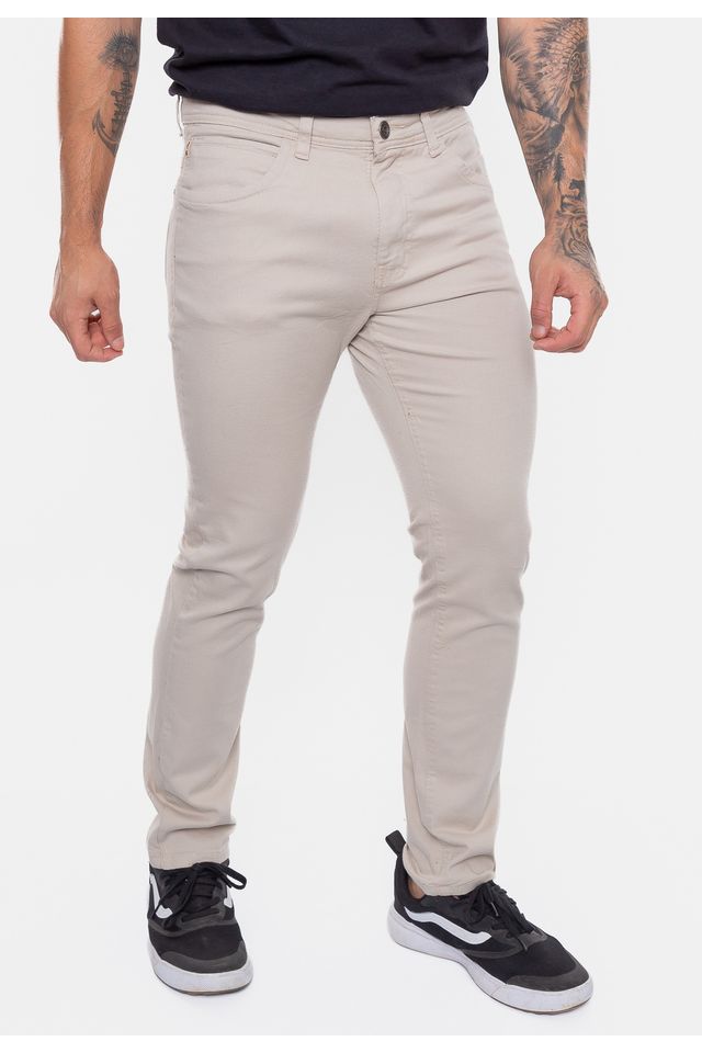Calca-Jeans-Onbongo-Color-Slim-Areia