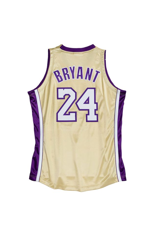 Regata-Mitchell---Ness-Hardwood-Classics-Authentic-Swingman-Jersey-Los-Angeles-Lakers-1996-2016-Kobe-Bryant-Dourada
