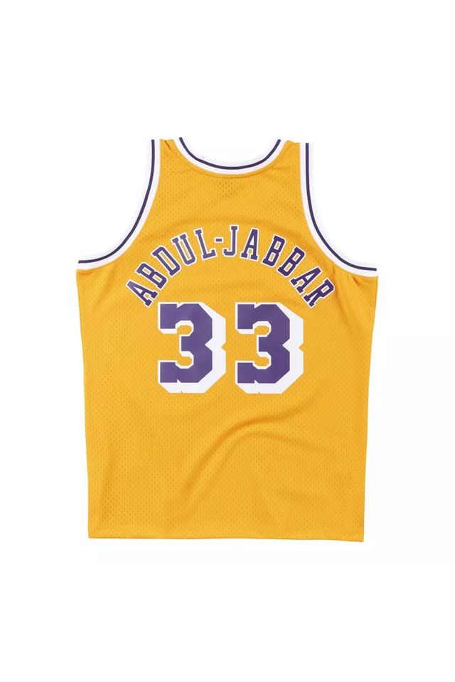 Regata-Mitchell---Ness-Swingman-Jersey-Los-Angeles-Lakers-1984-85-Kareem-Abdul-Jabbar-Amarela