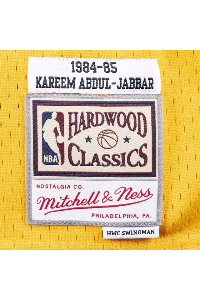 Regata-Mitchell---Ness-Swingman-Jersey-Los-Angeles-Lakers-1984-85-Kareem-Abdul-Jabbar-Amarela
