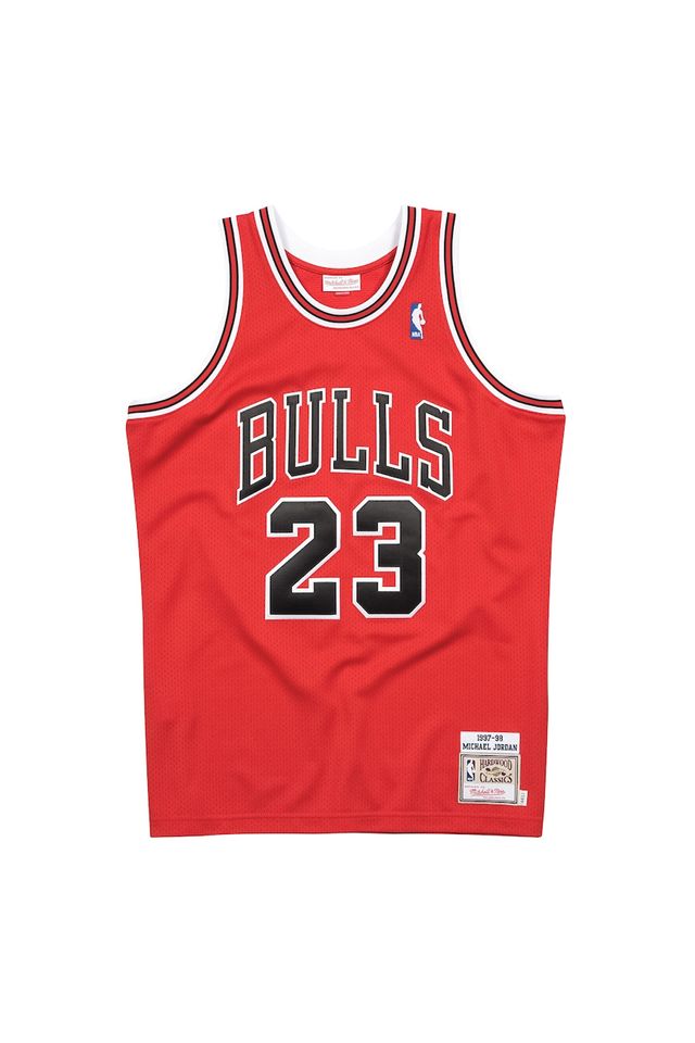 Regata-Mitchell---Ness-Authentic-Jersey-Chicago-Bulls-1996-97-Michael-Jordan-Vermelha