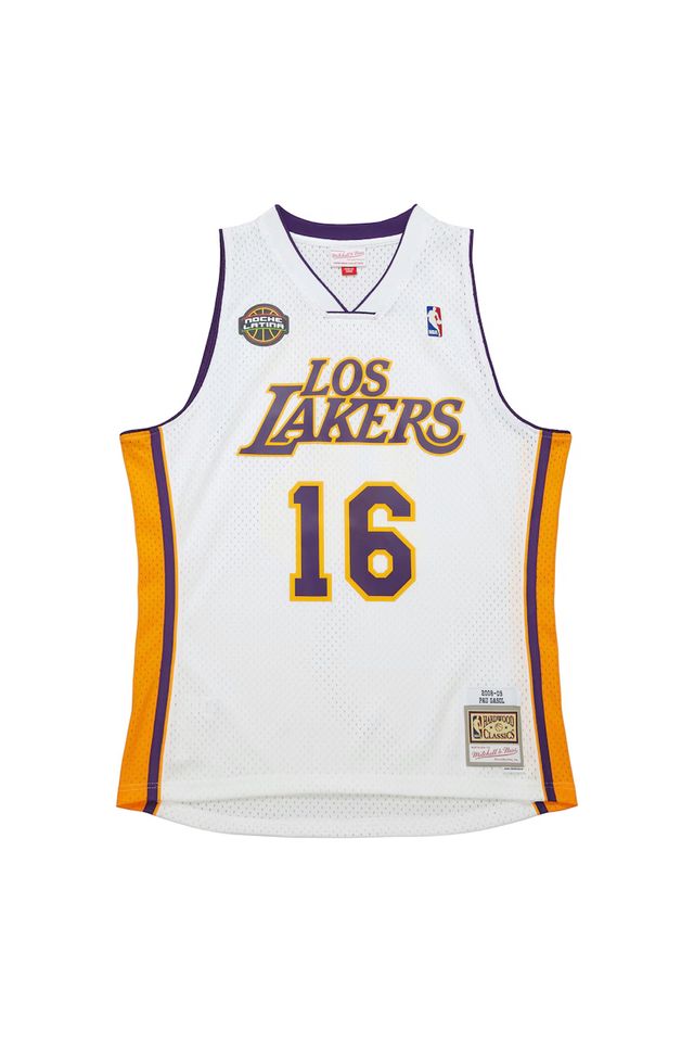 Regata-Mitchell---Ness-Hardwood-Classics-Swingman-Jersey-Noche-Latina-Los-Angeles-Lakers-2008-09-Pau-Gasol-Branca