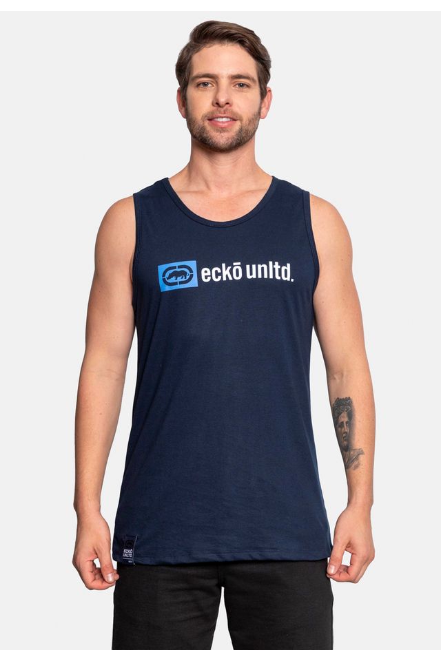 Regata-Ecko-Estampada-Azul-Marinho