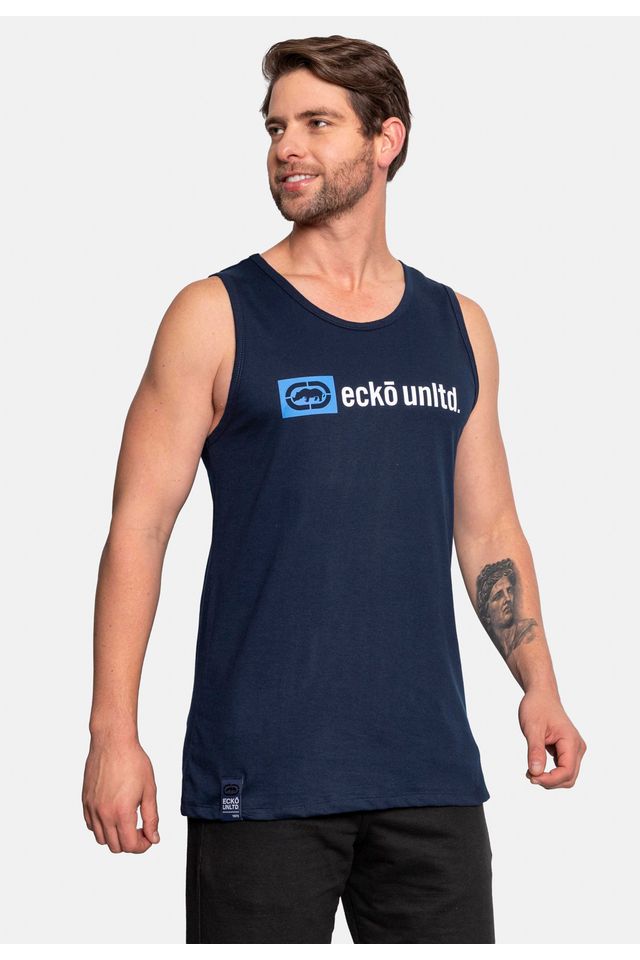 Regata-Ecko-Estampada-Azul-Marinho