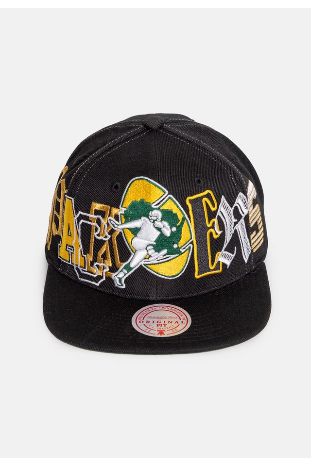 Boné Mitchell & Ness NFL Hype Type Snapback Green Bay Packers Preta Boné Mitchell & Ness NFL Hype Type Snapback Packers Preta - ÚNICO Boné Mitchell & Ness NFL Hype Type Snapback Green Bay Packers Preta Boné Mitchell & Ness NFL Hype Type Snapback Packers Preta - ÚNICO