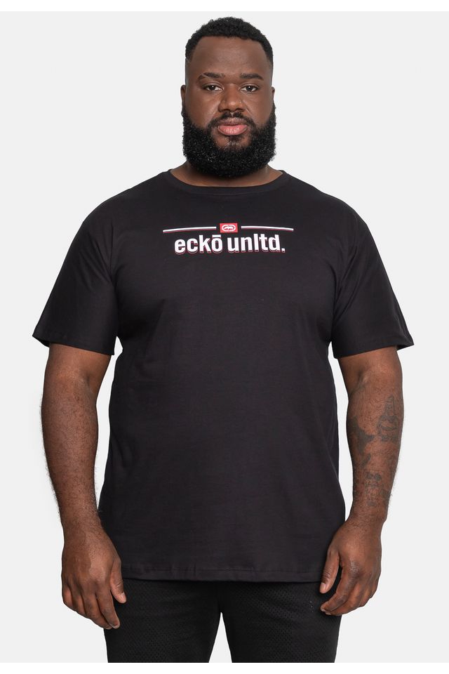 Camiseta Ecko Estampada Plus Size Preta - Plus P Camiseta Ecko Estampada Plus Size Preta - Plus P