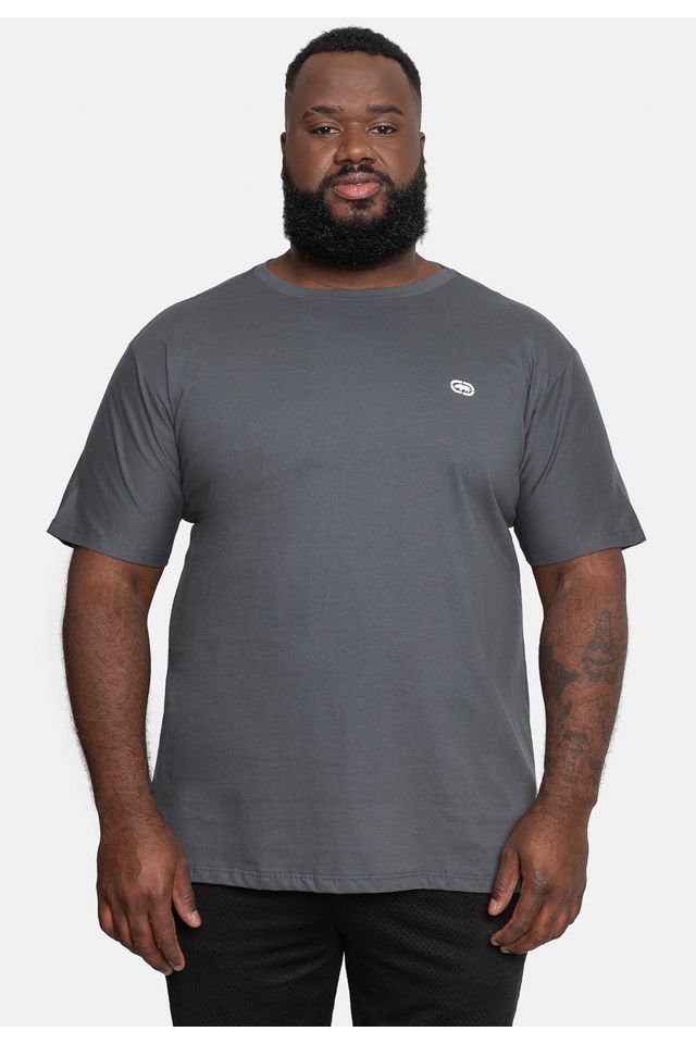 Camiseta Ecko Estampada Plus Size Cinza - Plus P