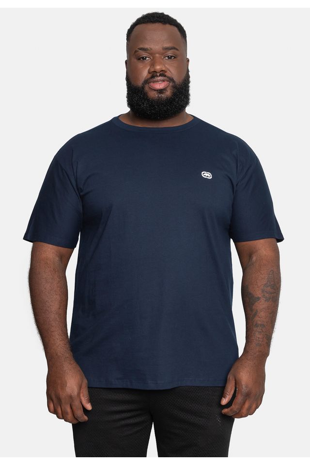 Camiseta Ecko Estampada Plus Size Azul Marinho - Plus P Camiseta Ecko Estampada Plus Size Azul Marinho - Plus P
