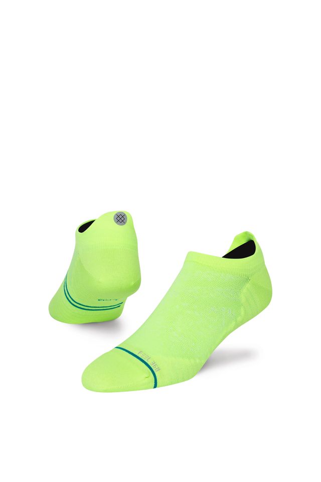 Meia Stance Run Ultralight Tab Verde Limão - ÚNICO