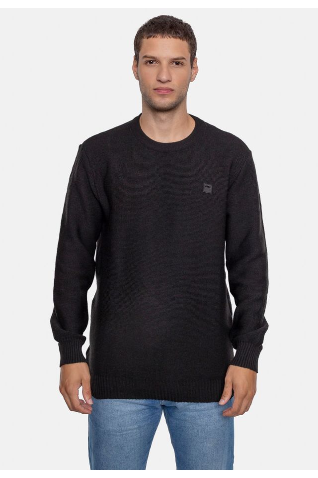 Moletom HD Retilinea Preta Mescla - P