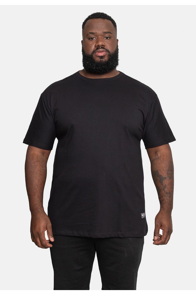 Camiseta HD Estampada Plus Size Preta - Plus P Camiseta HD Estampada Plus Size Preta - Plus P