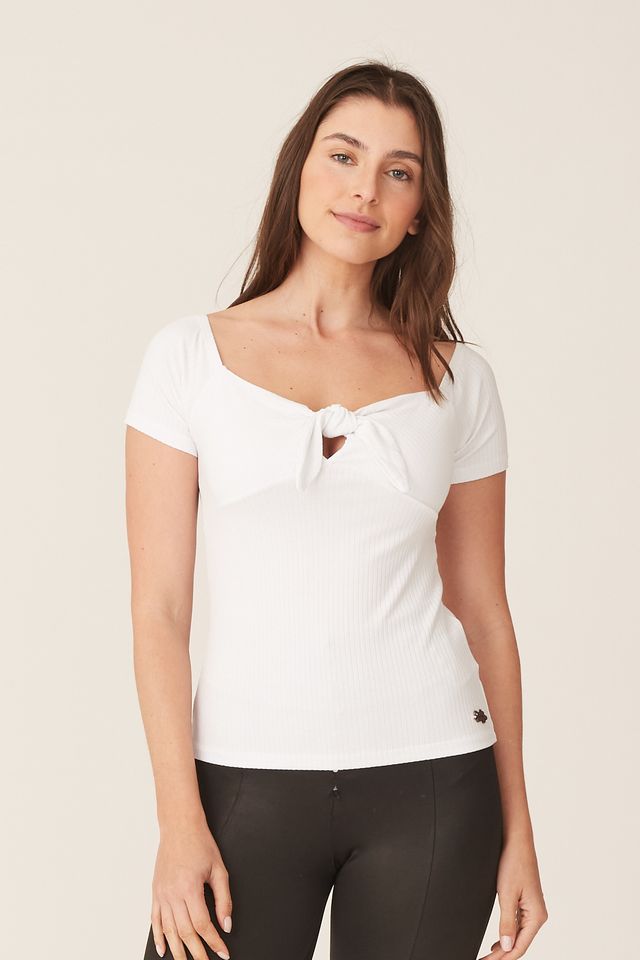 Camiseta Onbongo Feminina Ombro a Ombro Branca - M