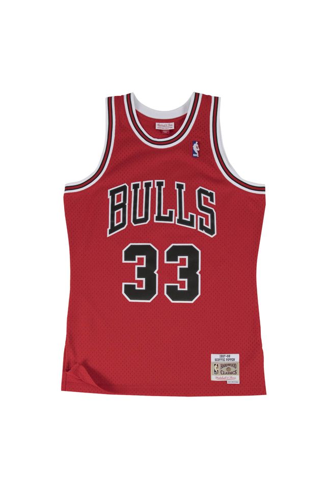 Regata Mitchell & Ness Road Swingman Jersey Chicago Bulls 1997-1998 Scottie Pippen Vermelha - P