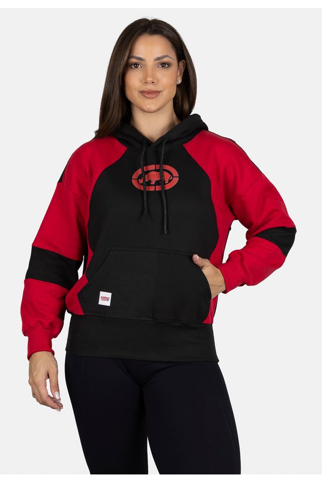 Moletom Ecko Canguru Fechado Preto - P Moletom Ecko Canguru Fechado Preto - P