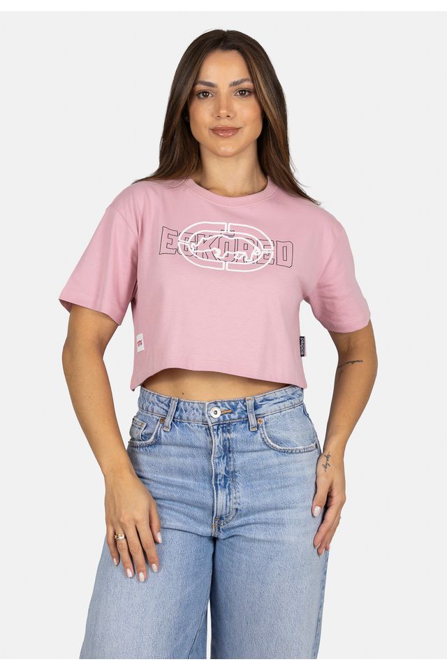 Camiseta Ecko Cropped Rosê - P