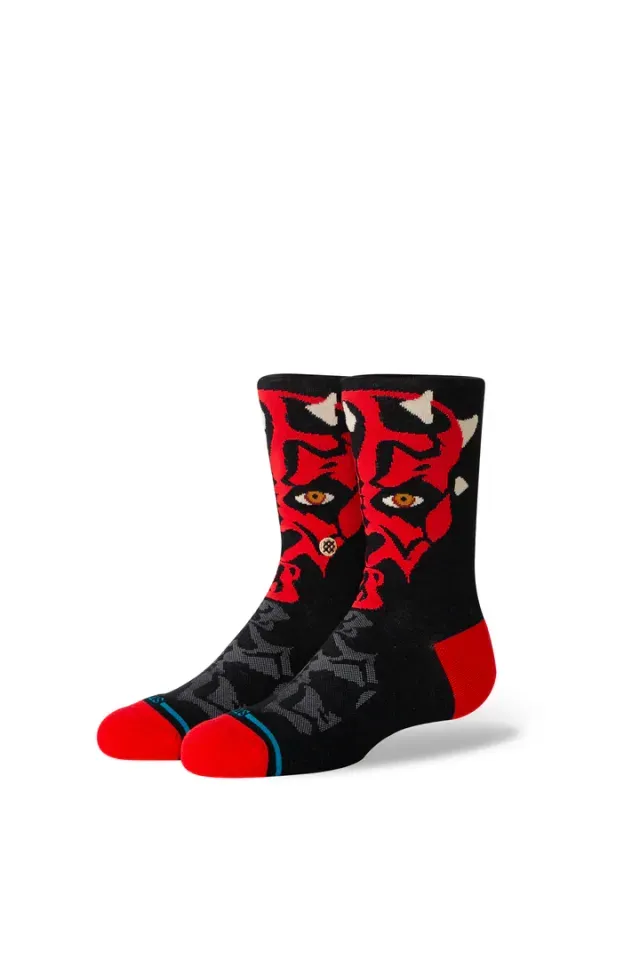 Meia Stance Collab Star Wars Maul Kids Preta - ÚNICO