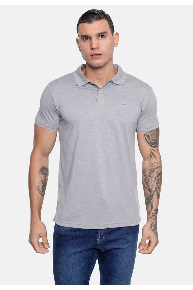Camisa Polo HD Piquet Cinza Mescla - P