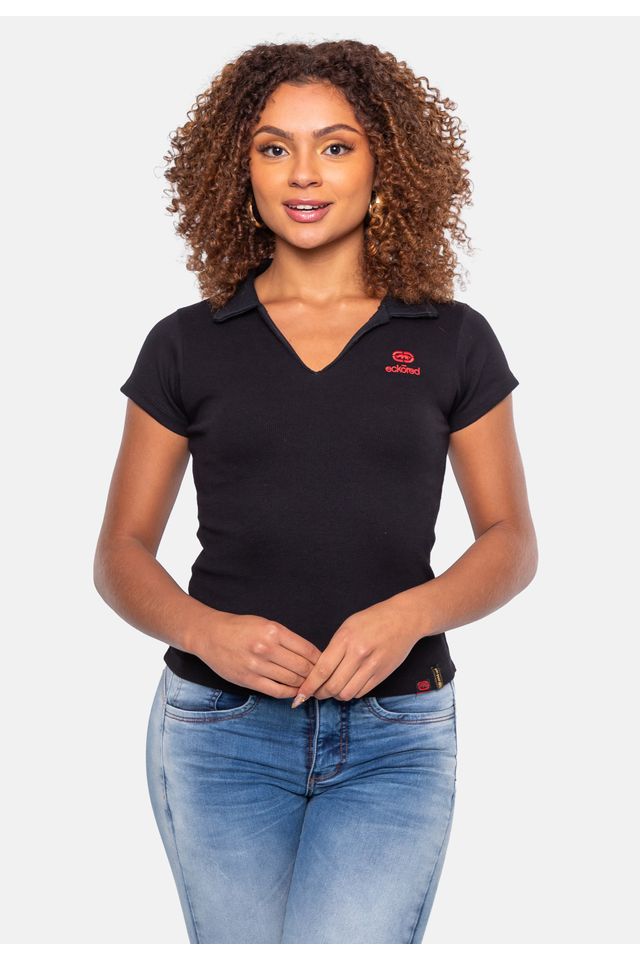 Camisa Polo Ecko Masculina Preta - P Camisa Polo Ecko Masculina Preta - P