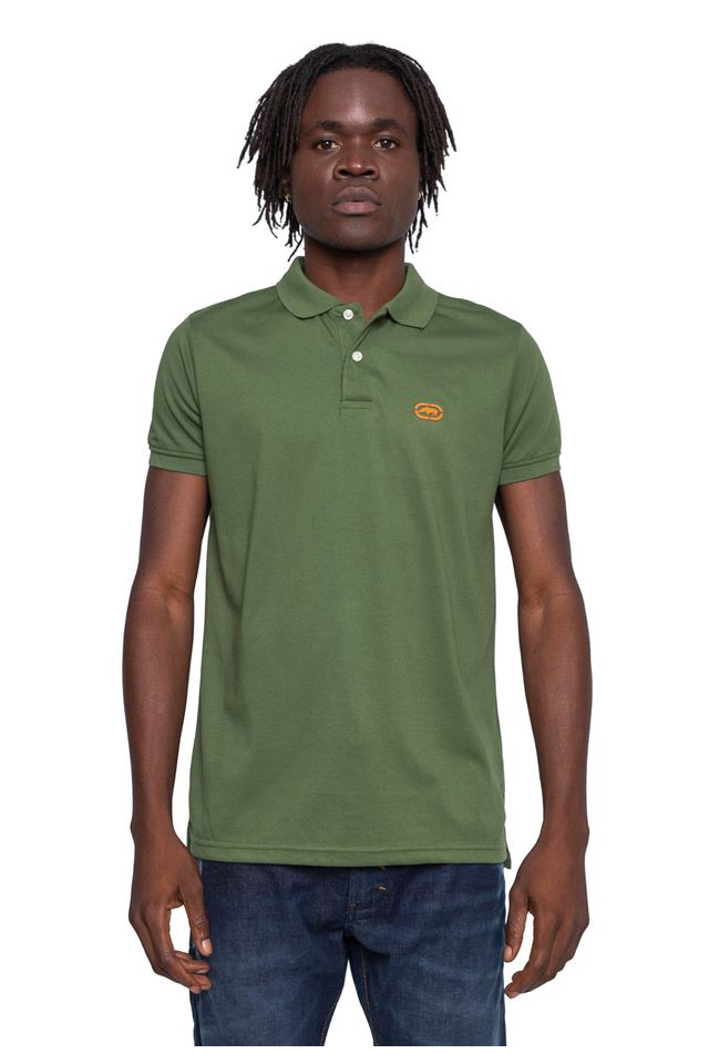 Camisa Polo Ecko Piquet Verde - P Camisa Polo Ecko Piquet Verde - P